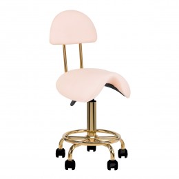 Cosmetic stool 6001-G gold - pink 2 species