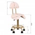 Cosmetic stool 6001-G gold - pink 2 species